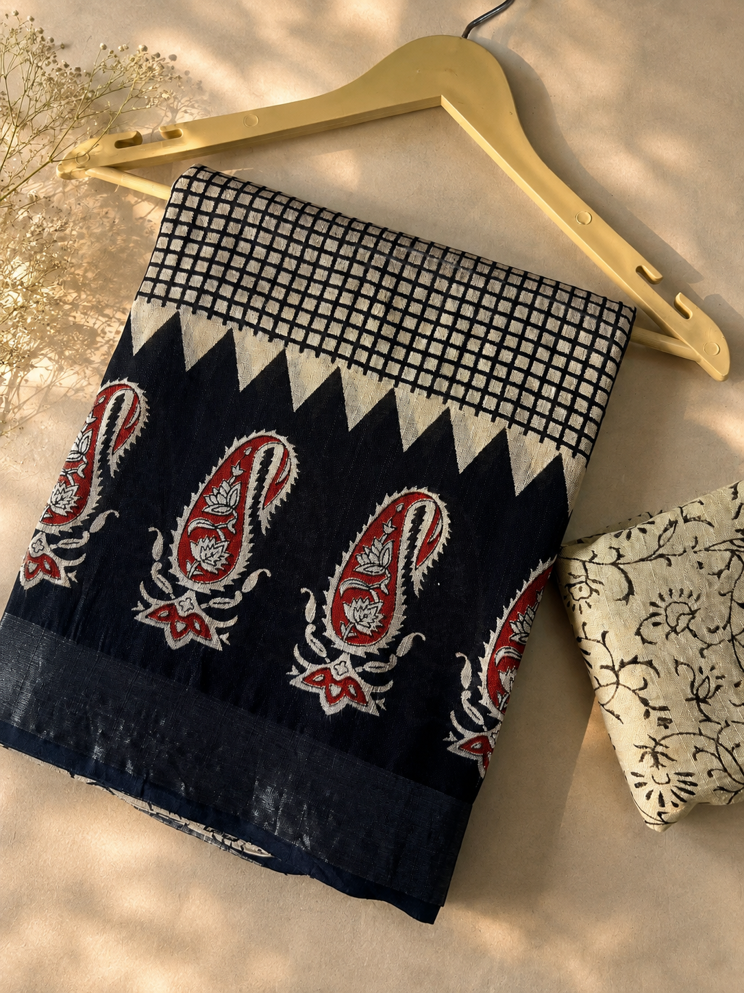 Bagru Handblock Printed Sarees