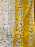 Yellow & White Mul Cotton Saree