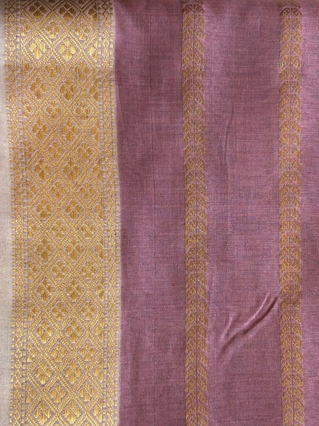 Pastel Purple Maheshwari Silk Cotton Saree