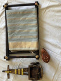 Pastel Gray Maheshwari Silk Cotton Saree